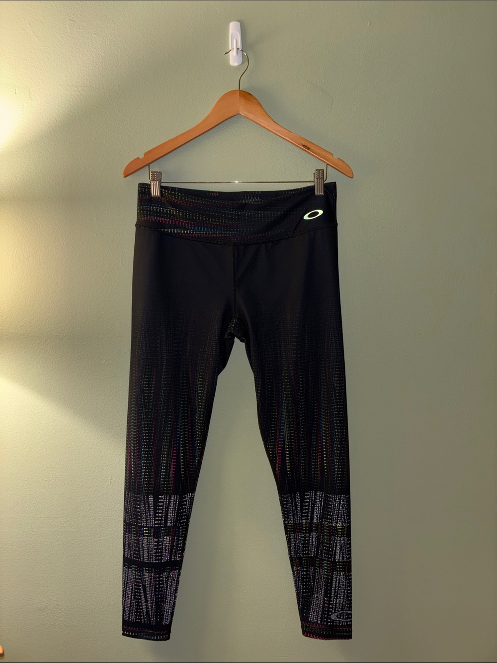 Oakley Black Leggings with Patterned Accents